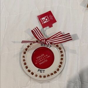 Red and White Dog Photo Frame